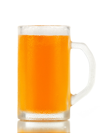 Beer pint isolated