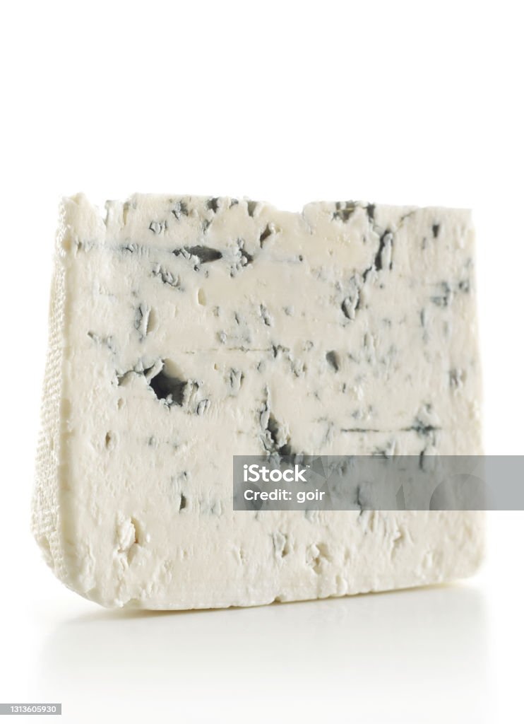 Blue cheese Blue cheese isolated on white Stilton Cheese Stock Photo