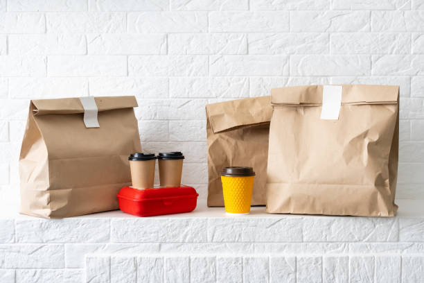 istock Fast food packaging set. delivery packages 1313607170