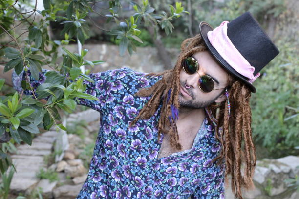 istock Man with dreadlocks and grunge style 1313608848