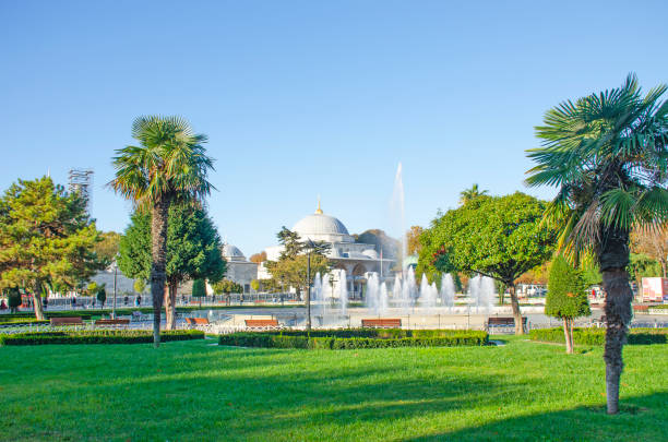 istock Beautiful Blue Mosque in Istanbul attraction against blue sky 1313609188