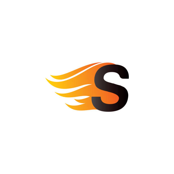 Fire Flame Letter S  Icon Design element. Fire Flame Letter S  Icon Design element. fire alphabet letter t stock illustrations
