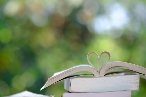 istock Books on a wooden table and Education learning concept with open book or textbook in library, stack piles of book on table 1313613004