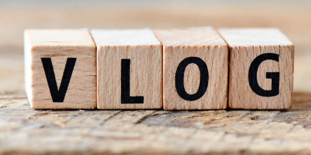 istock VLOG text arranged from wooden letters. 1313613385