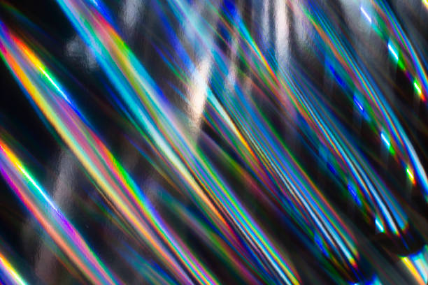 istock Abstract colourful holographic striped background. 1313614615