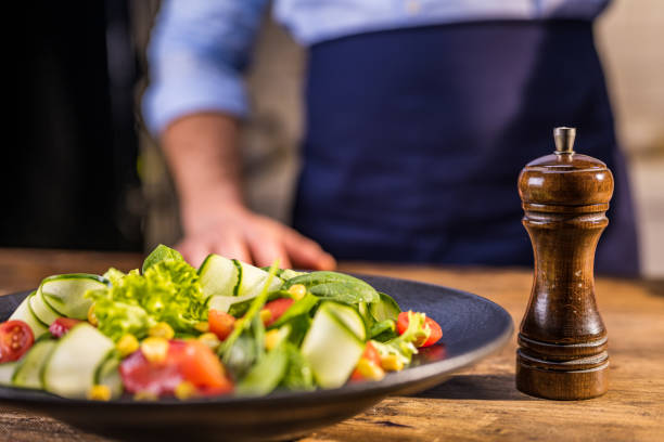 istock Vegetable salad served on plate 1313617147