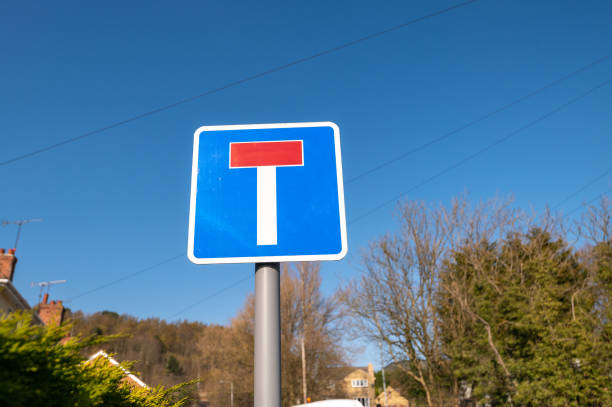 istock No through road street sign 1313621090