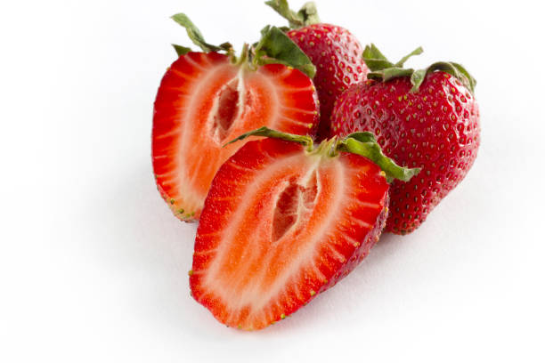 istock Strawberry isolated on white background 1313623169