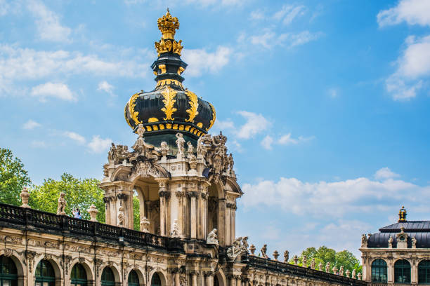 17 May 2019 Dresden, Germany - Dresdner Zwinger palace is designed by Poeppelmann in 1710 as orangery and exhibition gallery.