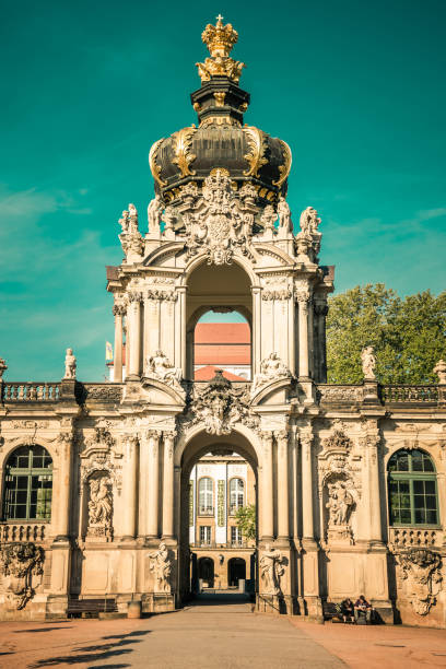 19 May 2019 Dresden, Germany - Dresdner Zwinger palace is designed by Poeppelmann in 1710 as orangery and exhibition gallery.