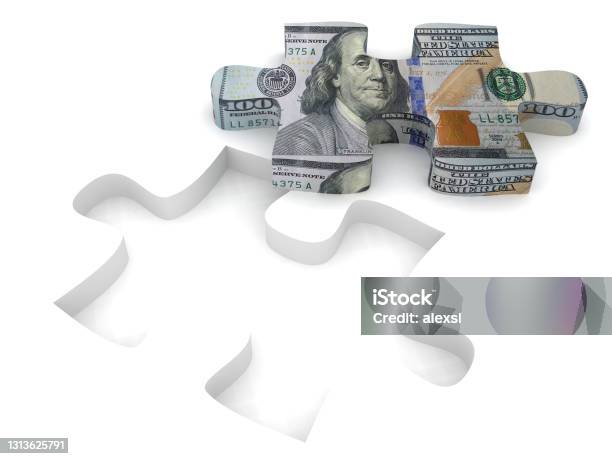 Money Finance Solution Business Strategy Puzzle Stock Photo - Download Image Now - Wages, Paying, Currency