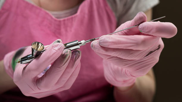 istock Professional Nail airbrush 1313625867