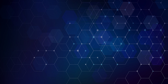 Vector Hexagonal Network Pattern Stock Illustration - Download Image ...