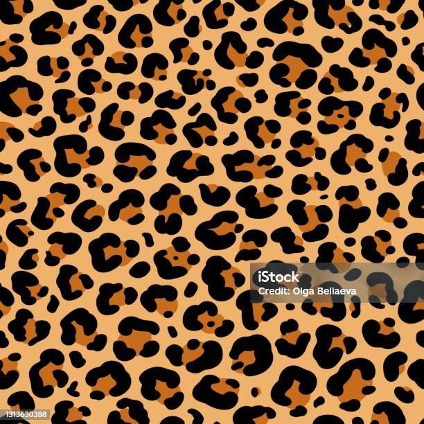 Leopard Beige Brown Spotty Fur Seamless Pattern Vector Stock Illustration -  Download Image Now - iStock