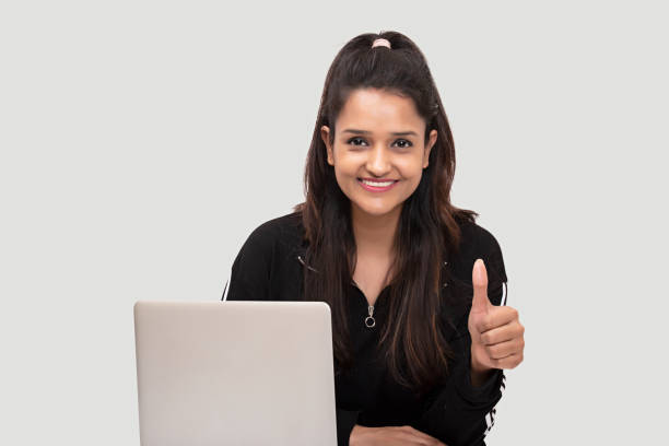 istock Girl using laptop stock photo 1313631066
