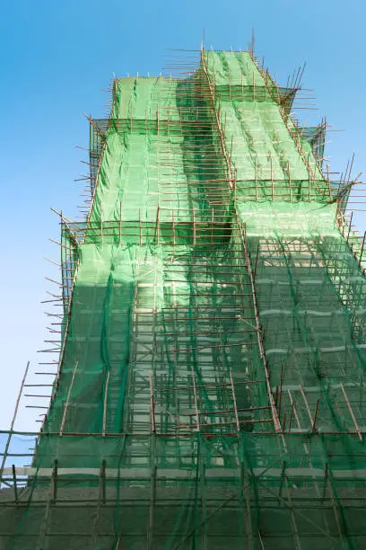 Photo of Scaffolding made of bamboo in Hong Kong