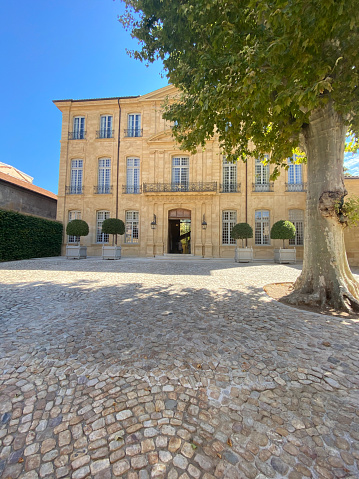 Inner courtyard of the Hotel de Caumont in Aix en Provence