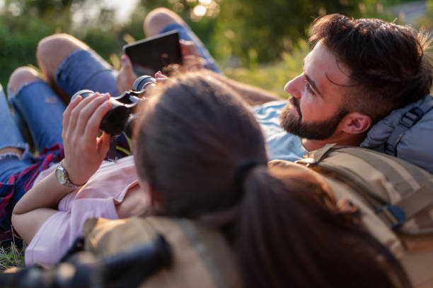 istock Couple of hikers 1313633519