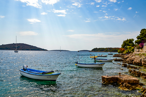 Sea image of one of the many islands near Split in Croatia.