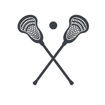 lacrosse sticks symbol icon vector illustration. Lacrosse monogram. isolate on white background.