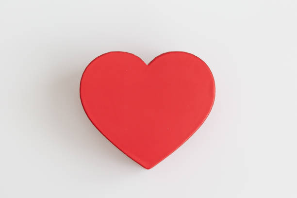 istock Red heart shape in the white background 1313641234