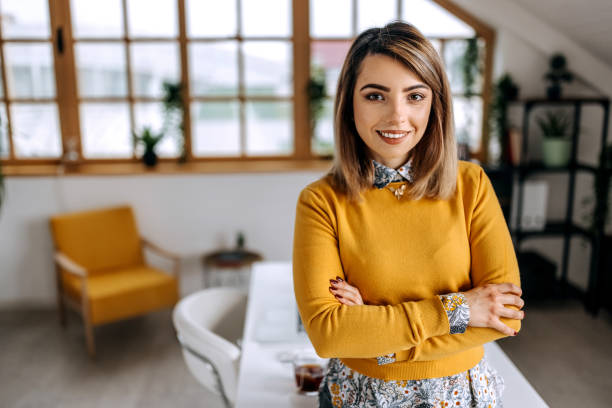 istock Young woman working in her home office 1313641653