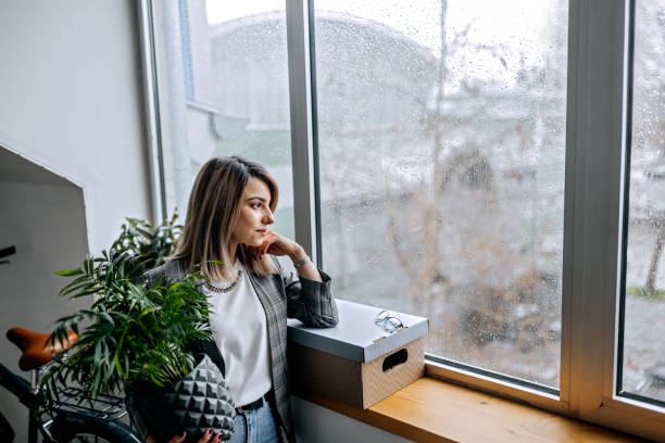 istock Enjoying new home office settup view 1313642503