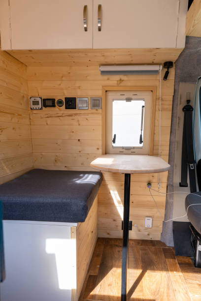 istock interior view of a self-build camper van 1313644541