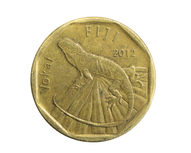 istock Fiji one dollar coin on a white isolated background 1313644682