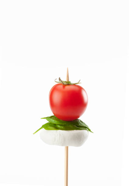 caprese appetizer - mozzarella cheese italy tomato imagens e fotografias de stock