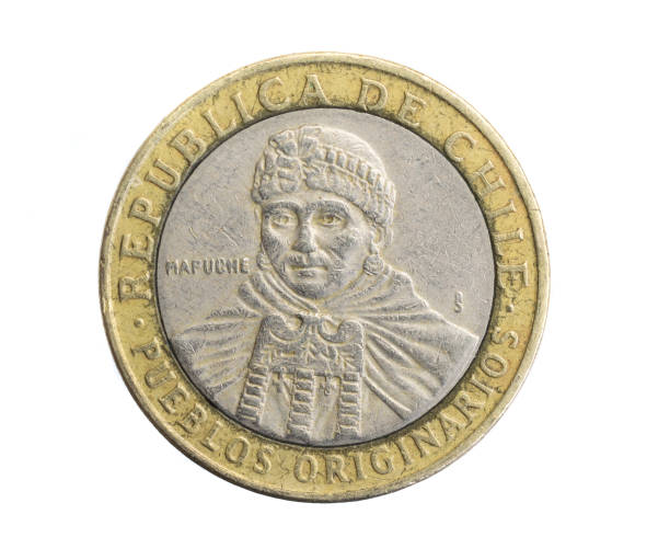 istock Chile one hundred pesos coin on a white isolated background 1313658939