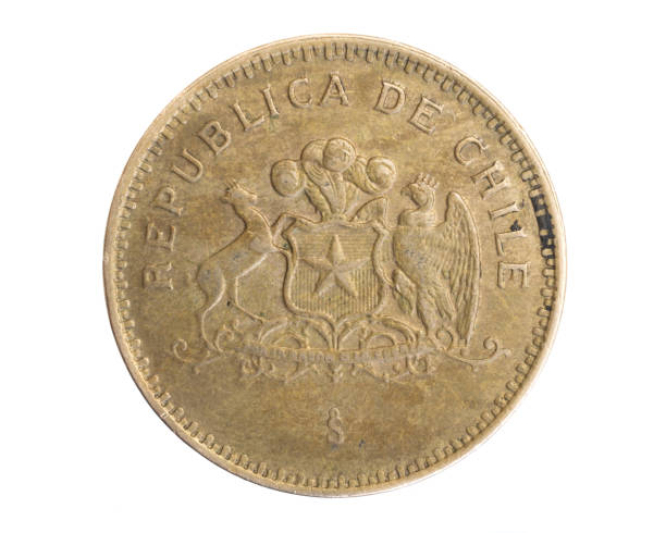 istock Chile one hundred pesos coin on a white isolated background 1313658970