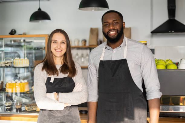istock Two baristas stand in the cafe 1313659546