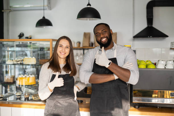 istock Two baristas stand in the cafe 1313659554