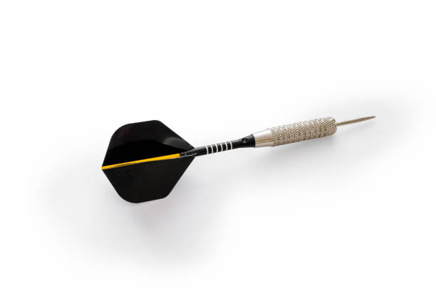 istock Sharp steel dart on a white isolated background. Determination in getting success. 1313662942