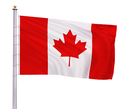3d render Canadian (clipping path and isolated on white)