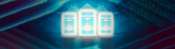 istock Empty stage reflective concrete show scene. Shining spotlights and empty background. Ad, theater, show, big win and so on. Stage light at a concert show 3d illustration 1313669947
