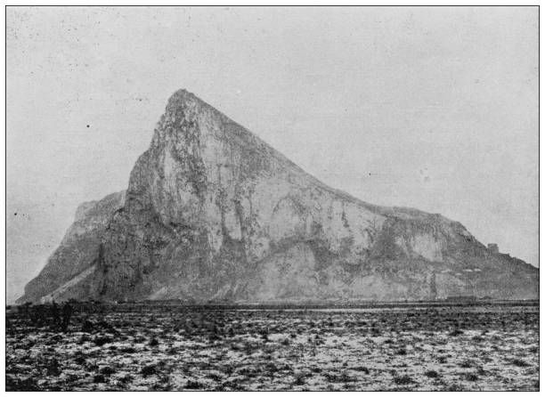 istock Antique photo of World's landmarks (circa 1894): Gibraltar Rock 1313671521