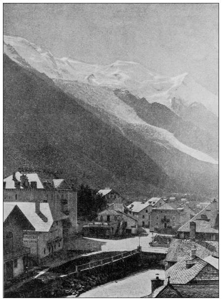 istock Antique photo of World's landmarks (circa 1894): Mont Blanc from Chamonix, Switzerland 1313671949