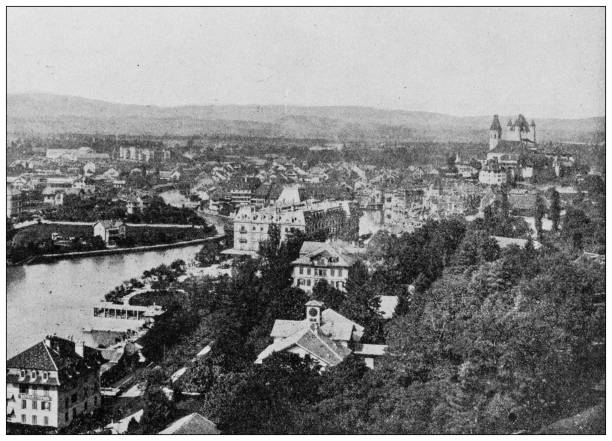 istock Antique photo of World's landmarks (circa 1894): Thun, Switzerland 1313672597