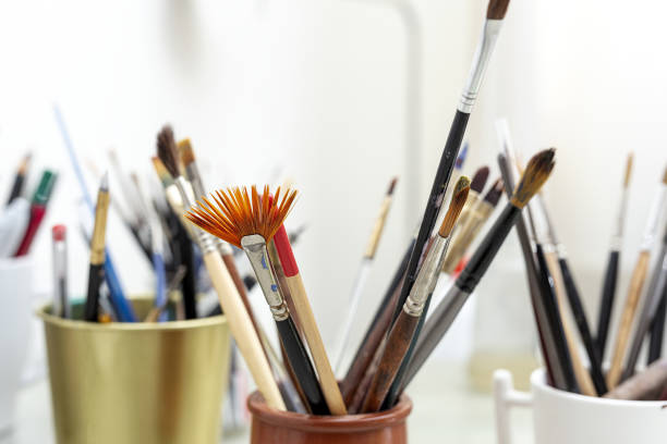 istock Artist's brushes in a Jar 1313673260