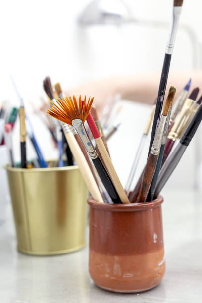 istock Artist's brushes in a Jar 1313673273
