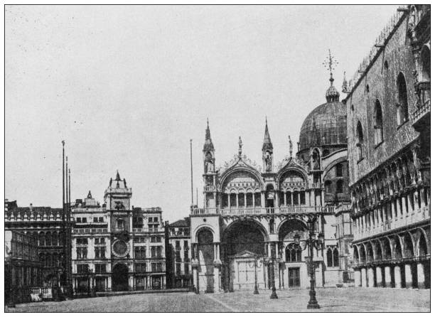 istock Antique photo of World's landmarks (circa 1894): St Mark's, Venice, Italy 1313673970