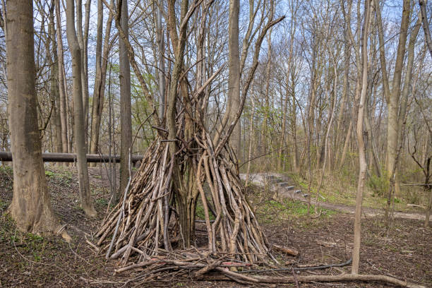 istock Children's hut in a park 1313676407