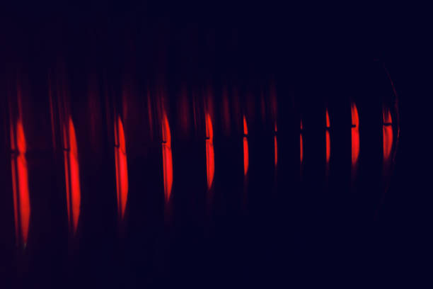 Blurry red lights pattern background stock photo