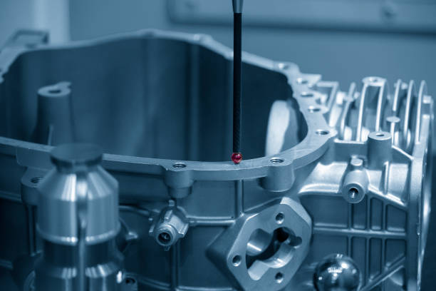 istock The multi-axis CMM machine checking the aluminum parts. 1313677493