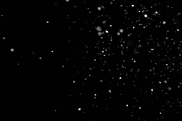 istock Defocused Snowing or raindrops on a dark background. Overlay 1313681476