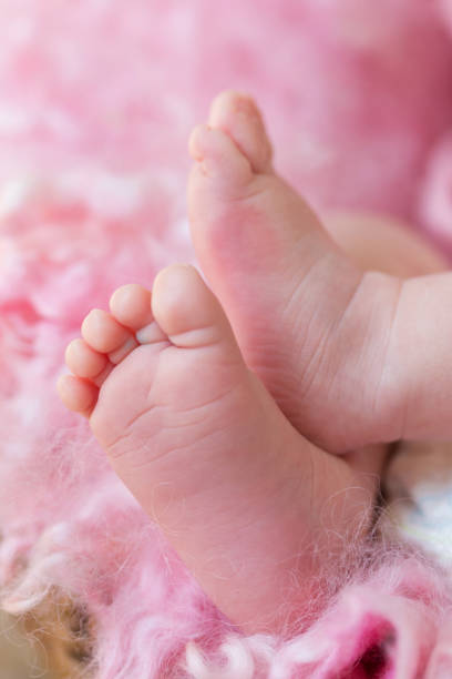 istock baby feet on pink background 1313682563
