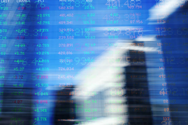 istock Blurred Office Buildings and Financial Data. 1313684275