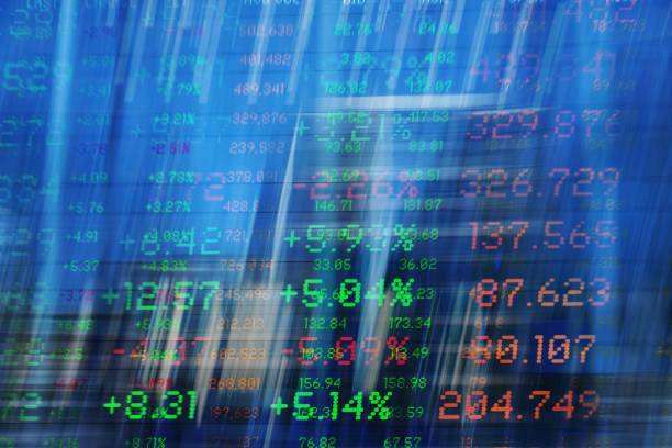 Blurred Office Buildings and Financial Data.